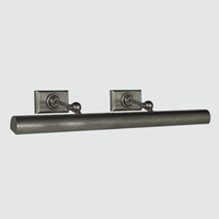 Applique murale moderne en laiton antique/bronze avec abat-jour métallique pour villa, hôtel, restaurant, cuisine, éclairage de meuble de 24 pouces