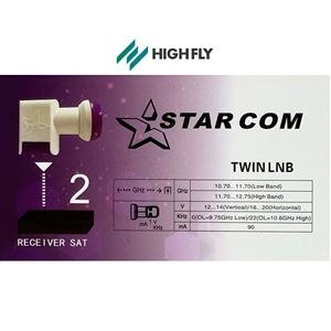 LNB Doble de Banda KU de Alta Ganancia para TV Satelital <span class=keywords><strong>STARCOM</strong></span> OEM de Highfly, Alta Definición - Product Image 2