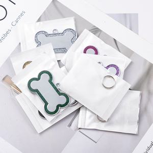 定制雕刻不锈钢狗牌新款骨形钻石宠物身份证牌金属工艺品产品 - Product Image 4