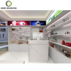 Customized Wooden Retail <b>Table</b> Display Retail Counter Cosmetic Perfume <b>Makeup</b> <b>Table</b> Stand for Shop - Product Image 1
