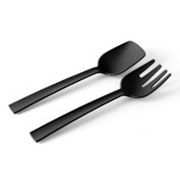 Matzwart Polypropyleen Serveerbestek Elegant Saladegereedschap 29.3Cm Lengte 4Cm Hoogte 2 Stuks Italië