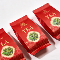 Sachets d'emballage pour thé en aluminium refermables, scellés au dos, à soufflet, imprimés sur mesure, vides, pour le stockage du café et du thé