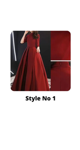 Compre Vestido Rojo Occidental de Primera Calidad con Color y Talla Personalizables Disponibles, Vestido Occidental Moderno para Mujer - Product Image 5