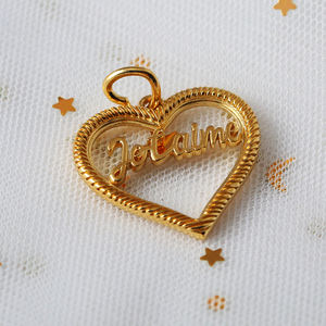 Design de bijoux personnalisé avec logo sont S925 pendentifs d'amour <span class=keywords><strong>en</strong></span> argent à <span class=keywords><strong>envoyer</strong></span> à petite amie plaqué or pendentif lettres coeur dames - Product Image 3