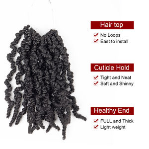 Prix usine Haute tresse 16 pré moelleux serrure crochet de pêche 22 <span class=keywords><strong>cheveux</strong></span> <span class=keywords><strong>vert</strong></span> 14 pouces toutes les couleurs 99j bouclés bob printemps torsion vague - Product Image 5