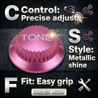 Fabricant de boutons audio en aluminium CNC sur mesure, boutons de volume pour guitare en alliage, service d'usinage CNC avec options en acier inoxydable par électroérosion à fil