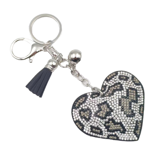 2026 HYJ Diamond 3D Heart Car Keychain Bling Crystal Rhinestone Glass Star Bag Shape Durable Eco-Friendly Birthday Wedding Gift