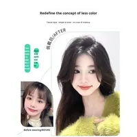 3D frange française postiche pour femmes Air naturel front frange haut supplément de cheveux volumineux frange postiche