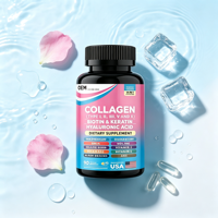 Compléments de collagène en capsules avec vitamine C et bienfaits antioxydants pour la peau éclatante et la croissance des cheveux des femmes adultes