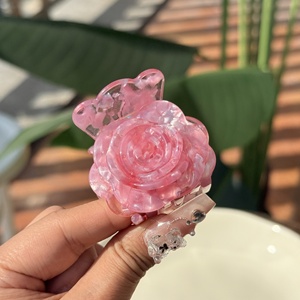 New Cartoon Acetate European-American Style Hair Claw Fresh Sweet Clip Minimalist Double Ponytail Shark Clip Eco-Friendly Hair - Product Image 3