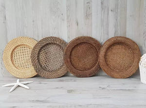 Placa de cargador de ratán, accesorio hecho a mano Natural, alta calidad - Product Image 5