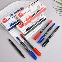 Marqueurs professionnels à double pointe, séchage rapide, encre à base d'eau, double pointe, encre non toxique, bon prix, stylo marqueur