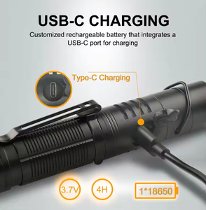 ไฟฉาย LED ขนาดเล็กชาร์จไฟได้ EDC ไฟฉายยุทธวิธีหมุนได้ขนาดเล็กมีแม่เหล็กชาร์จ USB อลูมิเนียมอัลลอยด์ทรงพลัง - Product Image 6