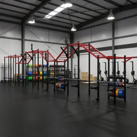 Plateforme de rangement CF Rig robuste et autoportante pour compétition multi-stations avec cible murale