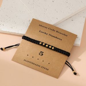 Pulsera de Acero Inoxidable Trenzada de Estilo Nuevo con Código Morse Digital, Pulsera Plana Hecha a Mano, Pulseras Tejidas para Parejas, Pulsera Impermeable - Product Image 6