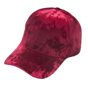 Gorra de béisbol de terciopelo dorado de color sólido con logotipo personalizado al por mayor, gorras de camionero de terciopelo de color sólido a la moda para mujer para exteriores - Product Image 2