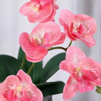 15 Tangkai Anggrek Phalaenopsis Sutra Buatan untuk Dekorasi Pernikahan, Bunga Palsu Multi Warna Grosir