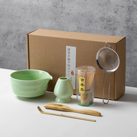 Ensemble de bols à matcha en porcelaine professionnels, design minimaliste, logo personnalisé, fouet à matcha en bambou, tamis à matcha, ensembles avec boîte