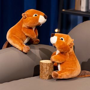 可愛いスーパーソフトシミュレーションビーバーラグドール子供誕生日ギフトPPコットン充填洗浄技術ストレス解消 - Product Image 3