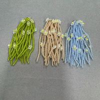 ZSY mode bijoux mat graine perlée gland fleur frange Tinny irisé fleur patch pour femmes boucles d'oreilles vêtements