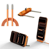 Cable de Silicona de 240W con Soporte Desmontable - Tipo-C Universal 90 °   Angle, Velocidad de Transferencia de Datos de 480 Mbps para iPhone 18 17 Pro Max