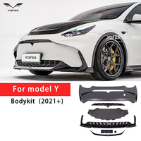 Fabrication en usine de pare-chocs de voiture, diffuseurs, accessoires, kit carrosserie en fibre de carbone, pare-chocs de voiture universels modifiés pour Tesla Model Y