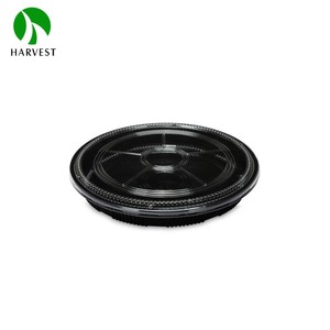 Plateau rond noir en plastique PET, de qualité alimentaire, <span class=keywords><strong>assiette</strong></span> de service pour le Sushi 1 pièce - Product Image 1