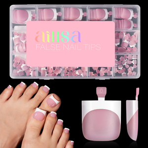 Couvre-<span class=keywords><strong>ongles</strong></span> classiques blancs pour les orteils - <span class=keywords><strong>Ongles</strong></span> artificiels à couverture complète, pour usage domestique et professionnel en salon, faux <span class=keywords><strong>ongles</strong></span> pour pédicure - Product Image 1