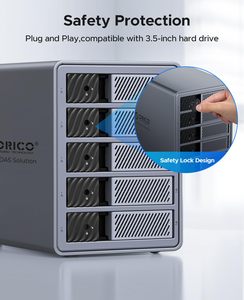 <span class=keywords><strong>ORICO</strong></span> 7 RAID USB 3.0 150W Ventilateur de refroidissement en aluminium 5Gbps HDD SSD Boîtier DAS <span class=keywords><strong>Dock</strong></span> de stockage Disque dur Station d'accueil pour PC portable - Product Image 6