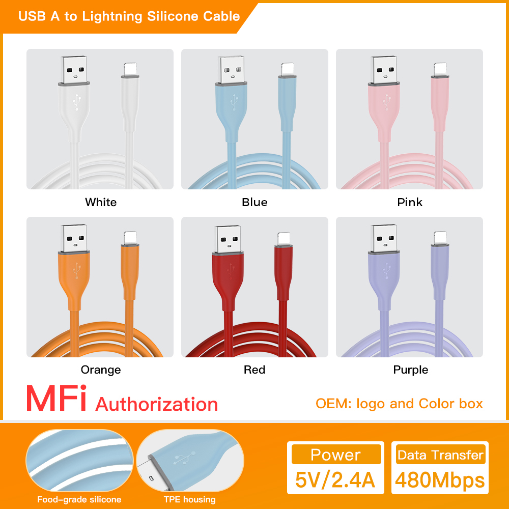 Câble en silicone Couleur [A à L]