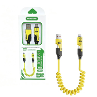 Cable de Carga Rápida Ironstone de 65W, 4 en 1, USB Tipo-C, con Conector Giratorio y Carcasa Metálica, para Computadora y iPhone