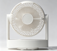 Ventilateur de table à moteur sans balais haute vitesse en plastique, refroidissement par air, commande mécanique pour la pièce