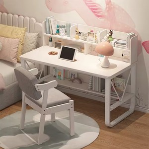 Computer Desk With Bookshelf Integrated <b>Study</b> <b>Table</b> For Bedroom Student Writing Desk Simple Style Board Material - Product Image 1