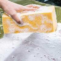 Éponge de lavage de voiture absorbante haute densité pour enlever les taches Trous en nid d'abeille Bloc éponge corail Outils de nettoyage de voiture