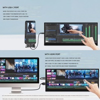 Moniteur portable tactile 12,3 pouces pour USB-C, écran IPS 1920x720, affichage LCD, affichage de la température, 60Hz, luminosité 300cdm