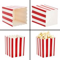 Gobelet à popcorn en papier kraft jetable et recyclable, boîte à frites, seau, porte-chips, emballage pour collations, boîte à emporter, revêtement UV