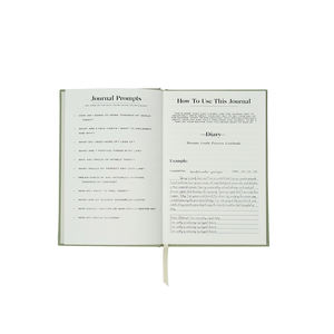 Diario Personalizado con Logotipo, Tapa Dura de Tela de Lino Verde, A5, con Páginas Rayadas, Diario de Metas Mensuales, Cuadernos de Escritura - Product Image 5