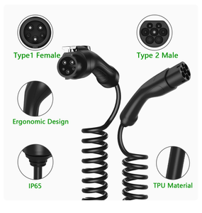 Cable de Carga para Vehículos Eléctricos de 32A, 3 Fases, TPU, Tipo 2 a Tipo 2, IP55, 5M (Personalizable), Estándar IEC 62196-2, Alta Durabilidad (>10000 Ciclos) - Product Image 2