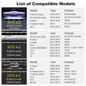 Pantalla Inalámbrica Carplay y Android Auto de 12.3'' con Sistema Linux y Radio Multimedia para Mercedes Benz NTG4.0/4.5/5.0 GLA CLA GLC W205 W176 W212 - Product Image 5