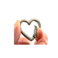 Anneaux en O en forme de cœur en alliage de zinc sans nickel, boucles de fixation pour vêtements, chaussures, sacs, ceintures, sangles, mousquetons, porte-clés, chaînes pour chiens