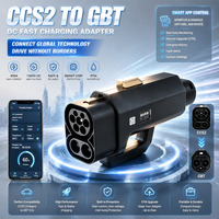 Nouvel adaptateur DC CCS2 vers GBT 400A 400kW 1000V, adaptateur de station CCS2 norme européenne vers port GB/T chinois pour voiture électrique avec application intelligente