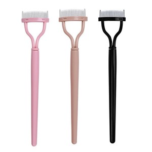 Eyelash Comb U Shape Steel Needle Eyebrow <b>Brush</b> Plastic Handle Portable <b>Makeup</b> Tool For Eyelash And Eyebrow Grooming - Product Image 1