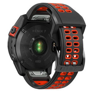 Bracelet de montre Sport pour <span class=keywords><strong>Garmin</strong></span> Forerunner, bracelet double couleur pour <span class=keywords><strong>Garmin</strong></span> 5X, bracelets en silicone 26 mm pour <span class=keywords><strong>Garmin</strong></span> Fenix 7/7X 22 mm 26 mm - Product Image 2