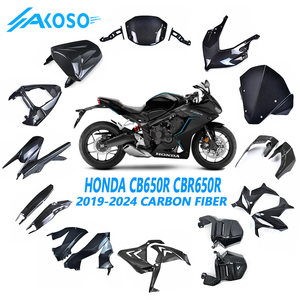 AKOSO Nouveau pare-brise avant en fibre de carbone sèche 3K pour <span class=keywords><strong>Honda</strong></span> <span class=keywords><strong>CB650R</strong></span> 2019-2024 2022 <span class=keywords><strong>2023</strong></span> - Product Image 6