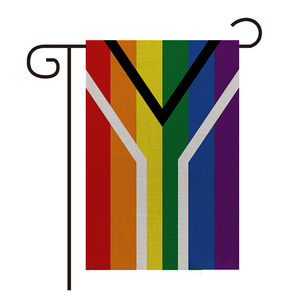 Venta al por mayor 12x18 resistente al agua Impresión digital decoración personalizada orgullo arcoíris banderas de jardín de doble cara - Product Image 1