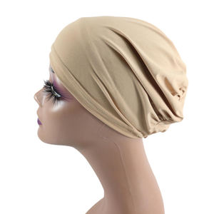 HZM-26033 Gorro Musulmán de Color Sólido a la Moda, Pañuelo Árabe <span class=keywords><strong>para</strong></span> la Cabeza, Turbante, Hijab Musulmán, Gorro Interior - Product Image 4