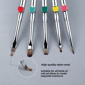 Juego de Pinceles Metálicos Desmontables de Doble Punta para Decoración de Uñas, para Pintar con Esmalte en Gel, Esculpir Flores y Dibujar - Product Image 2