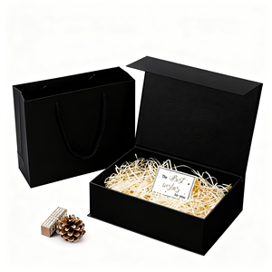Elegante Kit de Empaque de Regalo en Caja Rígida Biodegradable con Papel de Arte, Logotipo Personalizado y Laminado Mate para Vino, <span class=keywords><strong>Whisky</strong></span> y Ropa - Product Image 2