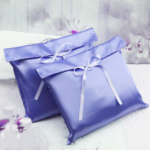 Logo tùy chỉnh in màu hồng satin phong bì tóc mở rộng mỹ phẩm lưu trữ Pouch lụa Quà Tặng Tóc Giả bao bì chống bụi satin Túi - Product Image 5