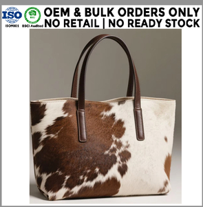 Borsa Tote in <span class=keywords><strong>Vera</strong></span> <span class=keywords><strong>Pelle</strong></span> di Vacchetta con Stampa Animale, Spaziosa e Casual, Personalizzabile dal Produttore - Product Image 4